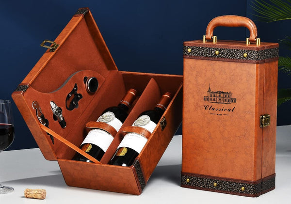 Wine Gift Box with 4 Wine Accessories Set